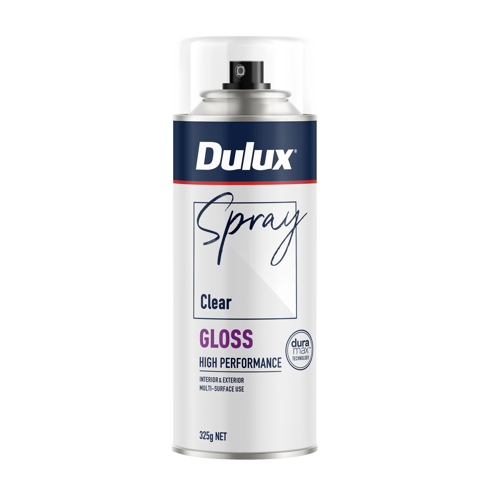 Dulux Clear Gloss Spray Paint 325g, Indoor & Outdoor