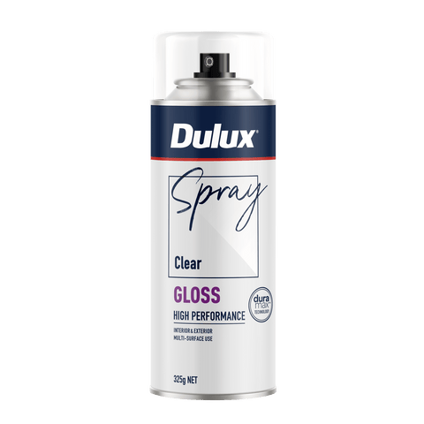 Dulux Clear Gloss Spray Paint 325g, Indoor & Outdoor