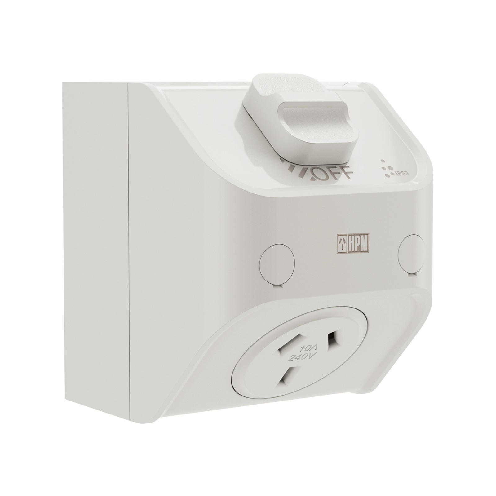 HPM Aqua 10A Single Compact IP53 Surface Mount Powerpoint RWLC787MG