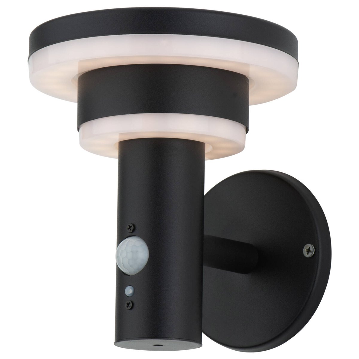 Arlec Solar LED Wall Light 18cm 400lm Black - Motion Sensor - IP44 Weatherproof - SuperSaverAU - view 2