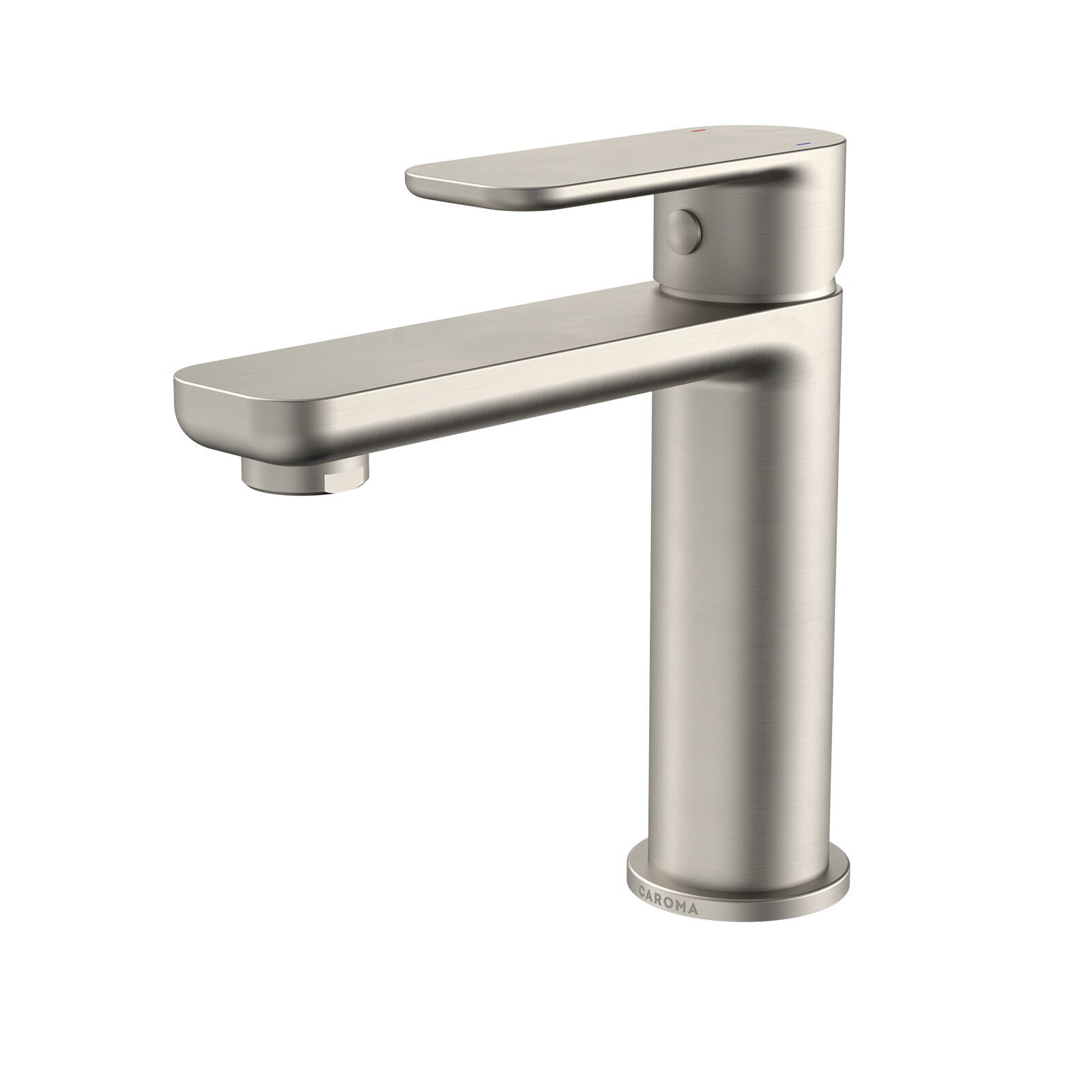 Caroma Luna Basin Mixer Brushed Nickel Lead Free Brass WELS 6 Star 4.5L/min