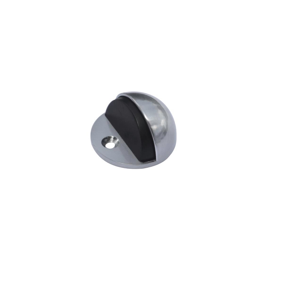 Adoored Satin Chrome Half Moon Door Stop with Rubber Tip