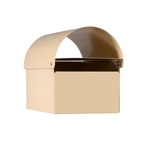 Sandleford Dune Post Mounted Letterbox Cream Galvanised Steel Lockable