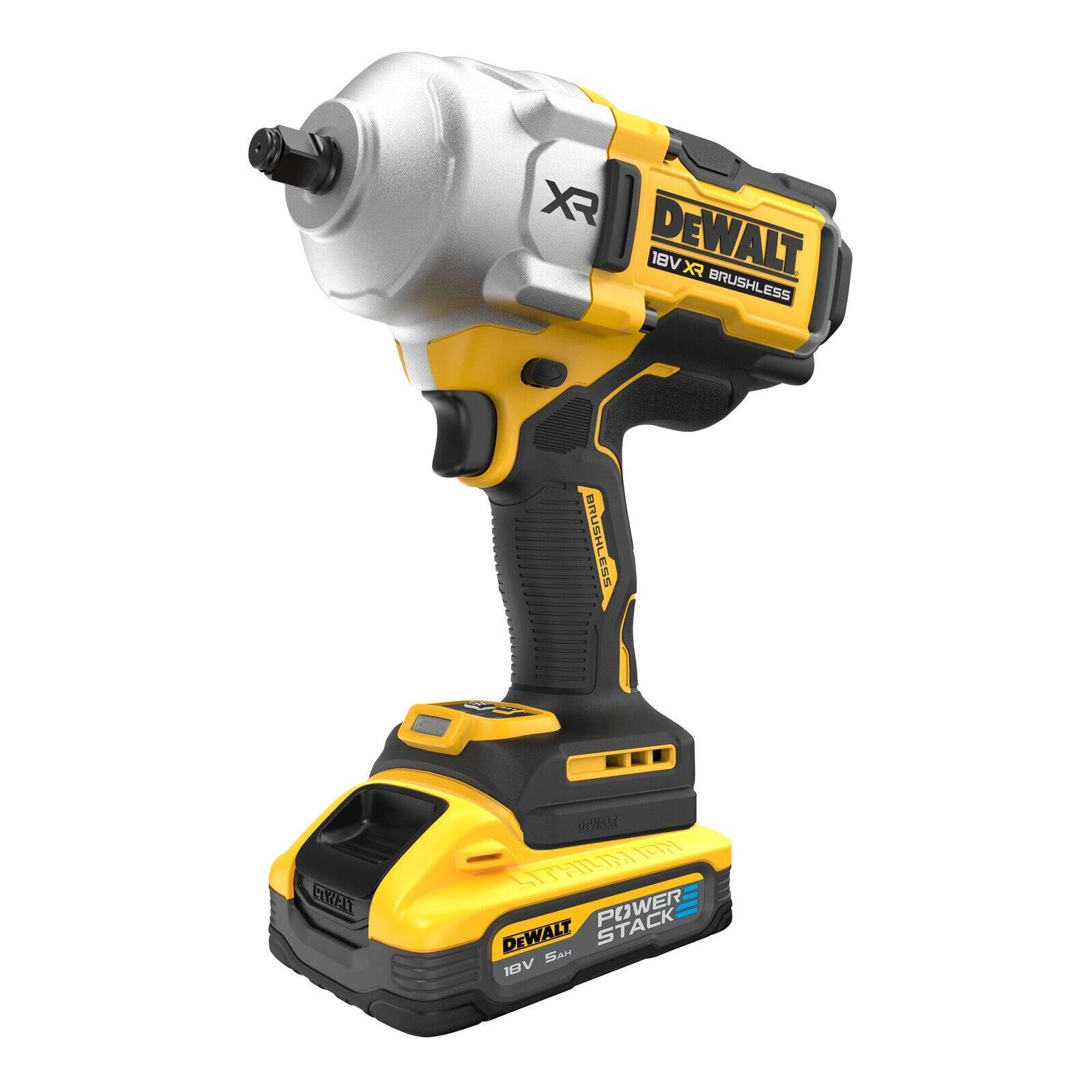 DeWALT 18V Brushless Cordless Torque Wrench Kit DCF961H2T-XE with 2 x 5.0Ah Batteries, Charger & Case