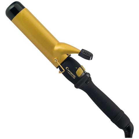 BaBylissPRO 38mm ceramic curling iron - black and gold, up to 210°C, 25 heat settings - 900779
