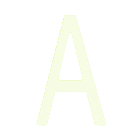 Sandleford Glow in Dark Acrylic House Letter A 90mm