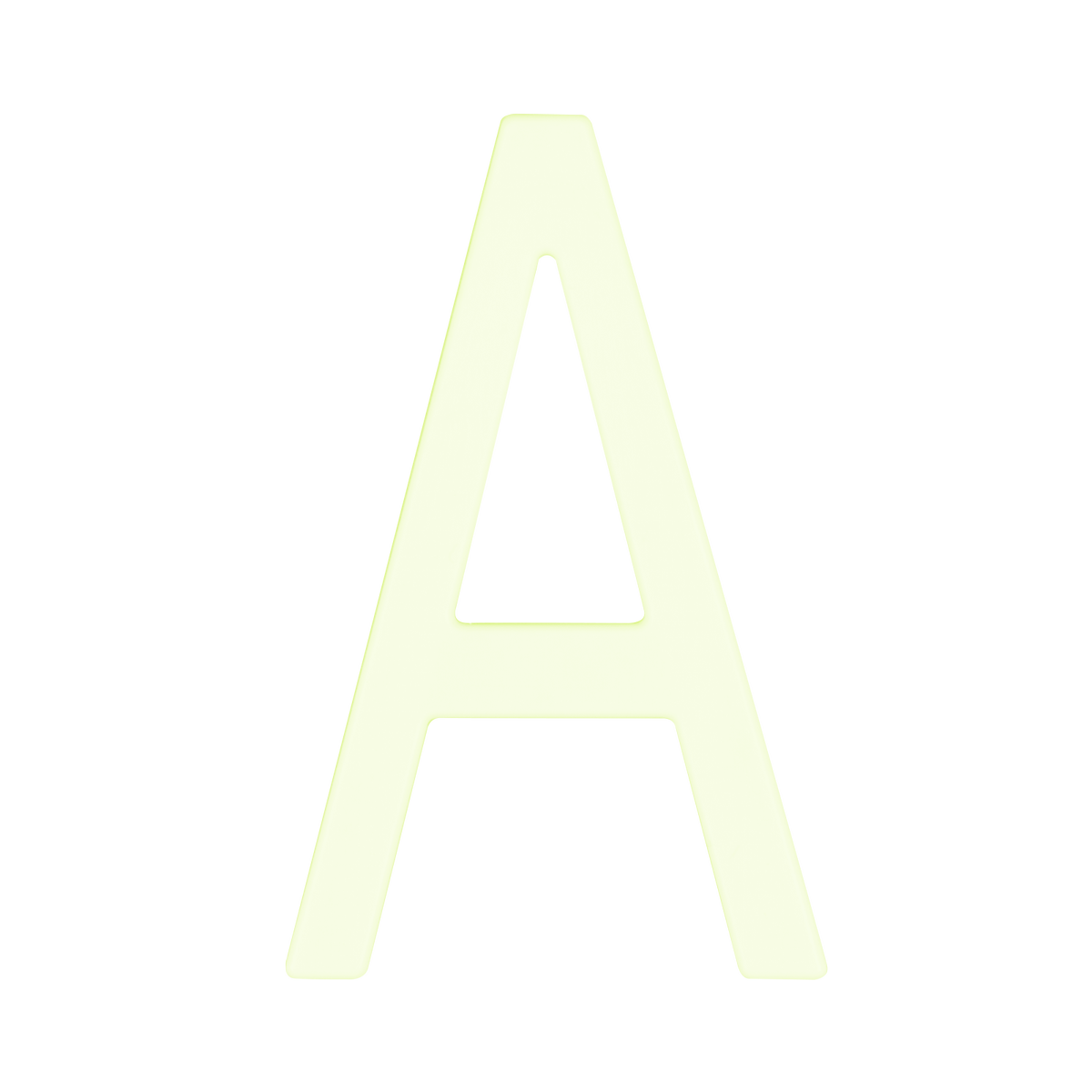 Sandleford 90mm Glow in Dark Acrylic Letter A - Green - Durable Signage - SuperSaverAU - view 1