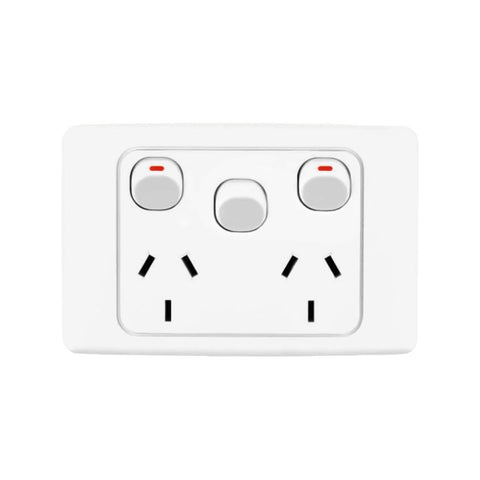 Deta Double Power Point - 250V - Polycarbonate - Extra Switch - SuperSaverAU - view 1