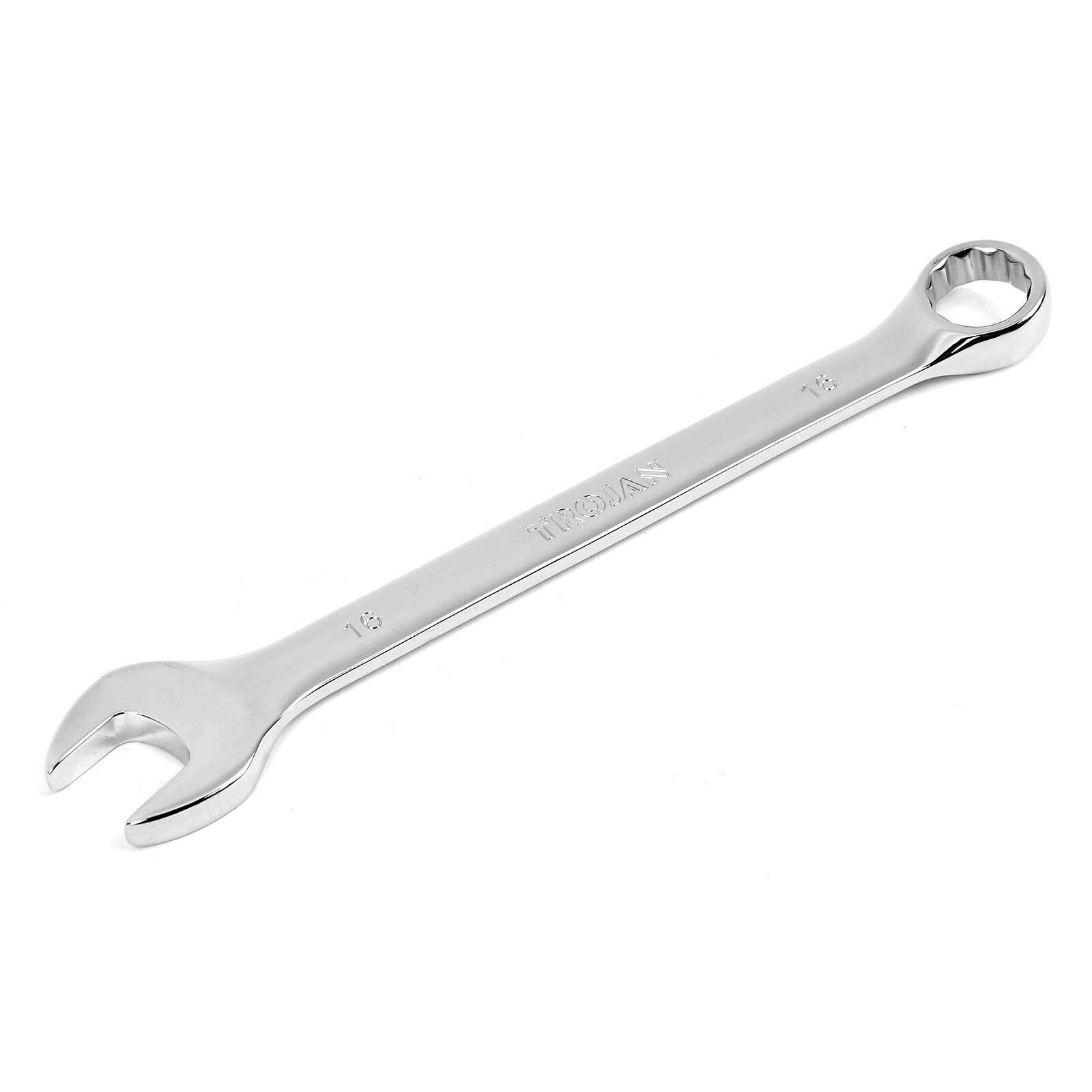 Trojan 16mm Combination Spanner Chrome Vanadium 12 Point Ring & Open End