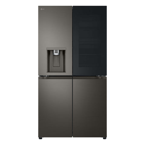 LG 642L InstaView French Door Fridge - Black Steel, Craft Ice Maker, Wi-Fi - GF-V700BSLC