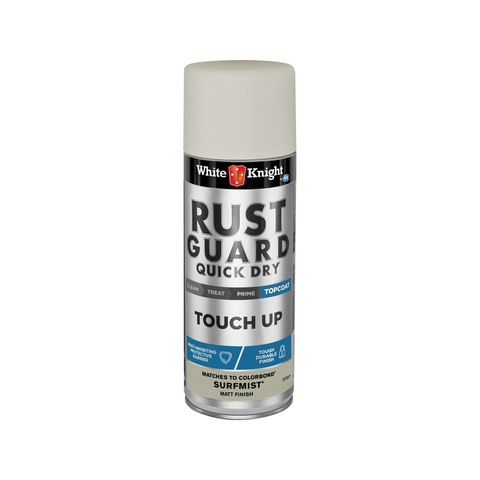 White Knight Rust Guard 300g Surfmist Satin Touch Up Spray Paint, Solvent Based