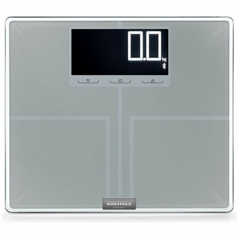 Soehnle Shape Sense Connect 200 Digital Bathroom Scales - Stainless Steel - Bluetooth, LED Display - S63873