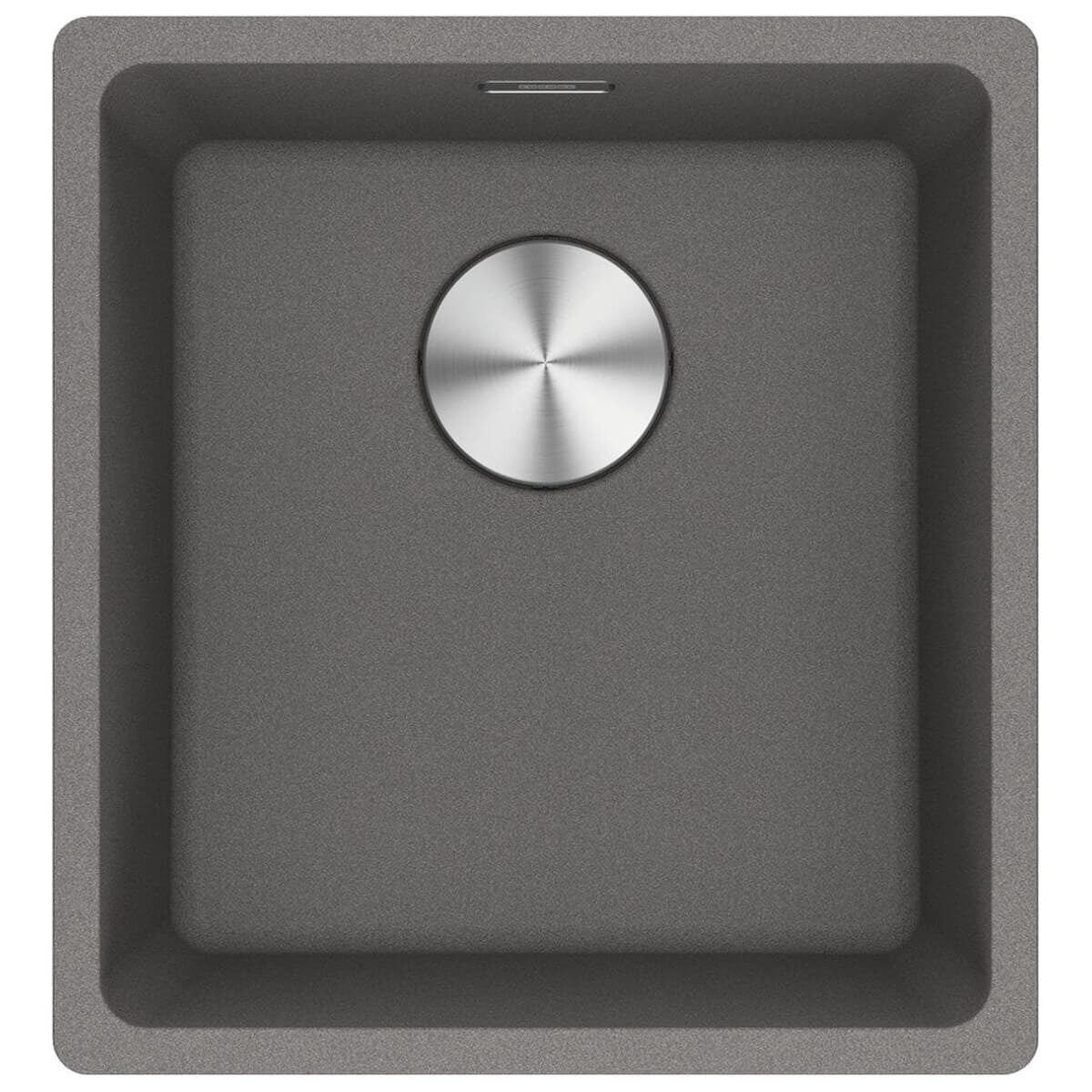 Franke 403mm Wide Single Bowl Undermount Sink - Stone Grey Granite - Hidden Overflow - MRG110-37SG-B