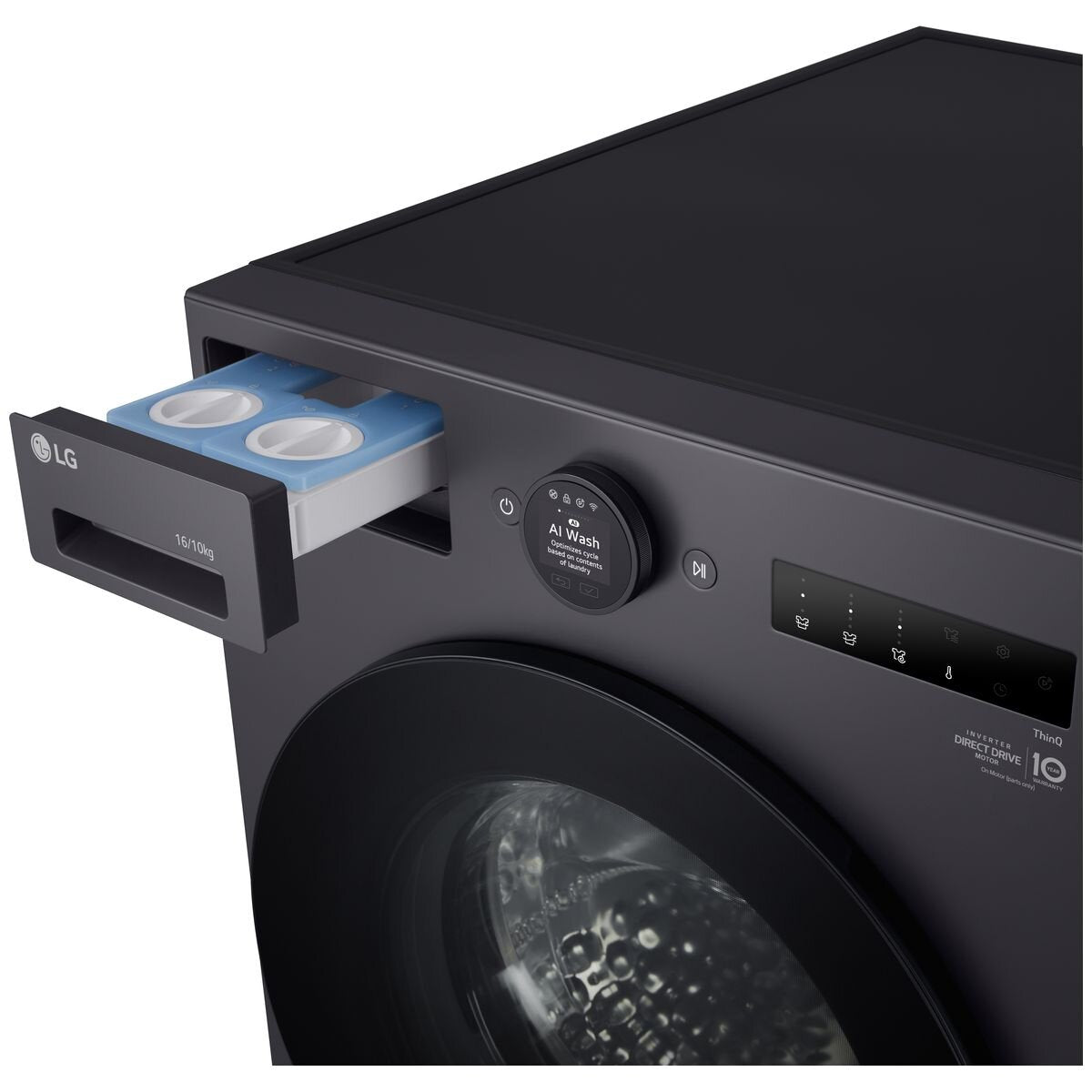 LG 16kg/10kg Washer Dryer Combo - Graphite, Direct Drive Technology, TurboClean 360 - WXLC-1016GX