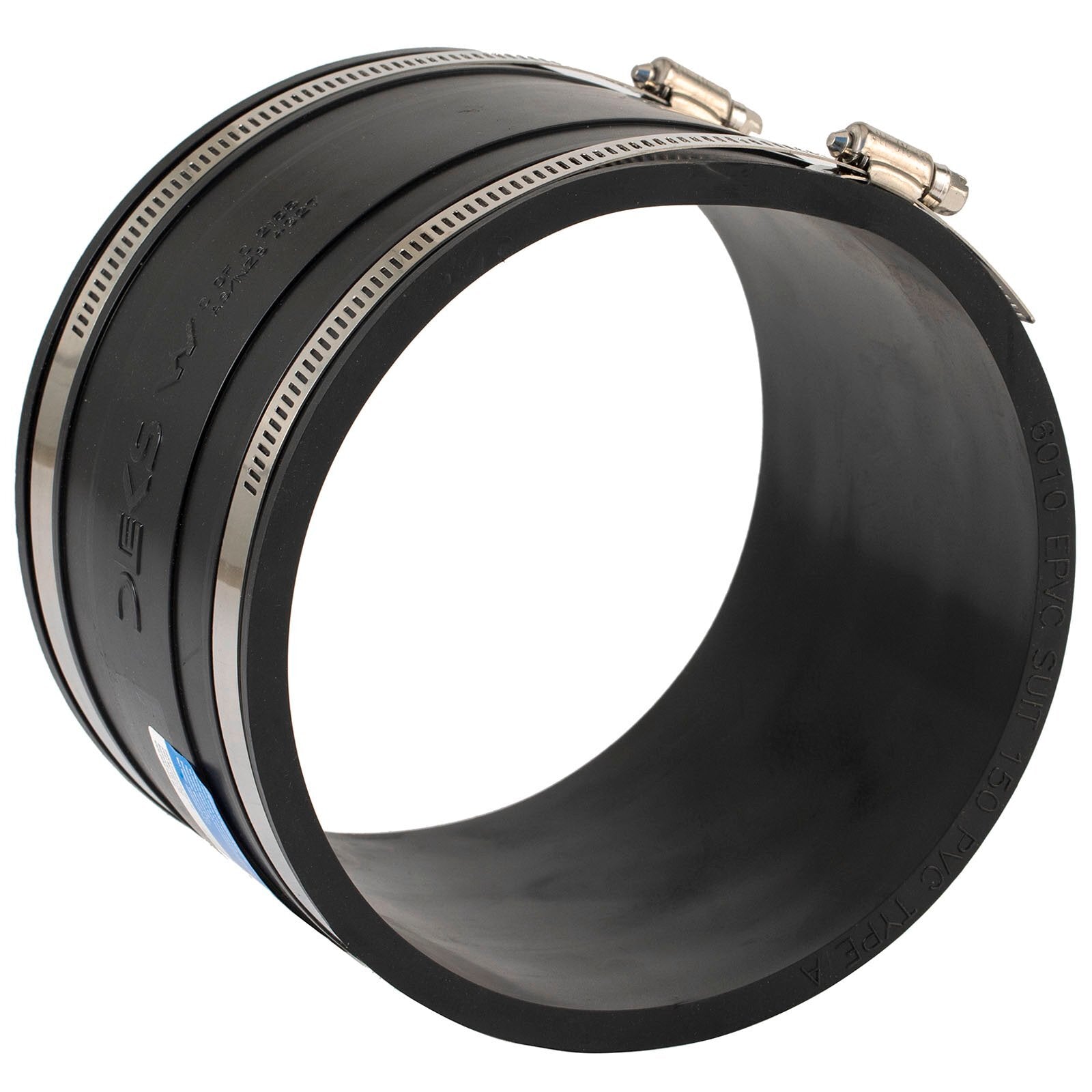 Deks 150mm Black PVC to PVC Coupling Joiner