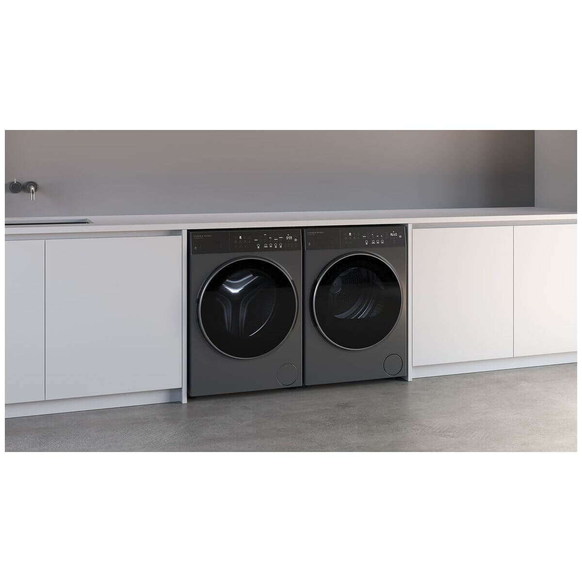 Fisher & Paykel Series 5 12kg Front Load Washer & 10kg Heat Pump Dryer - Graphite - WH1260PG5DH1060PG5