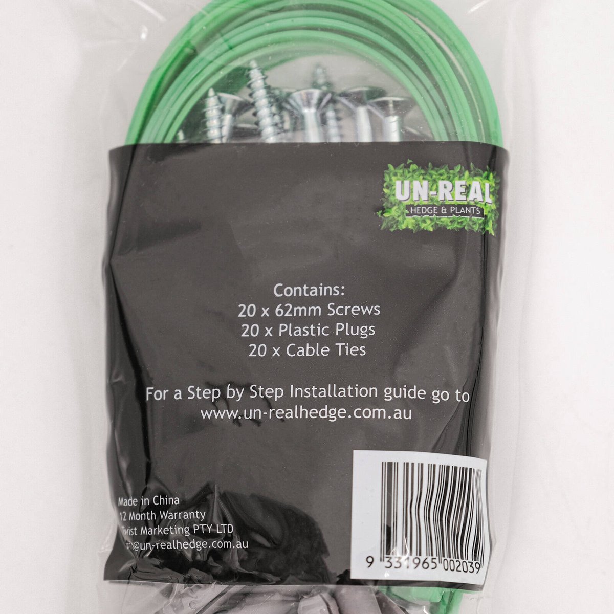 UN-REAL 25cm Artificial Expanding Trellis Installation Kit - Green