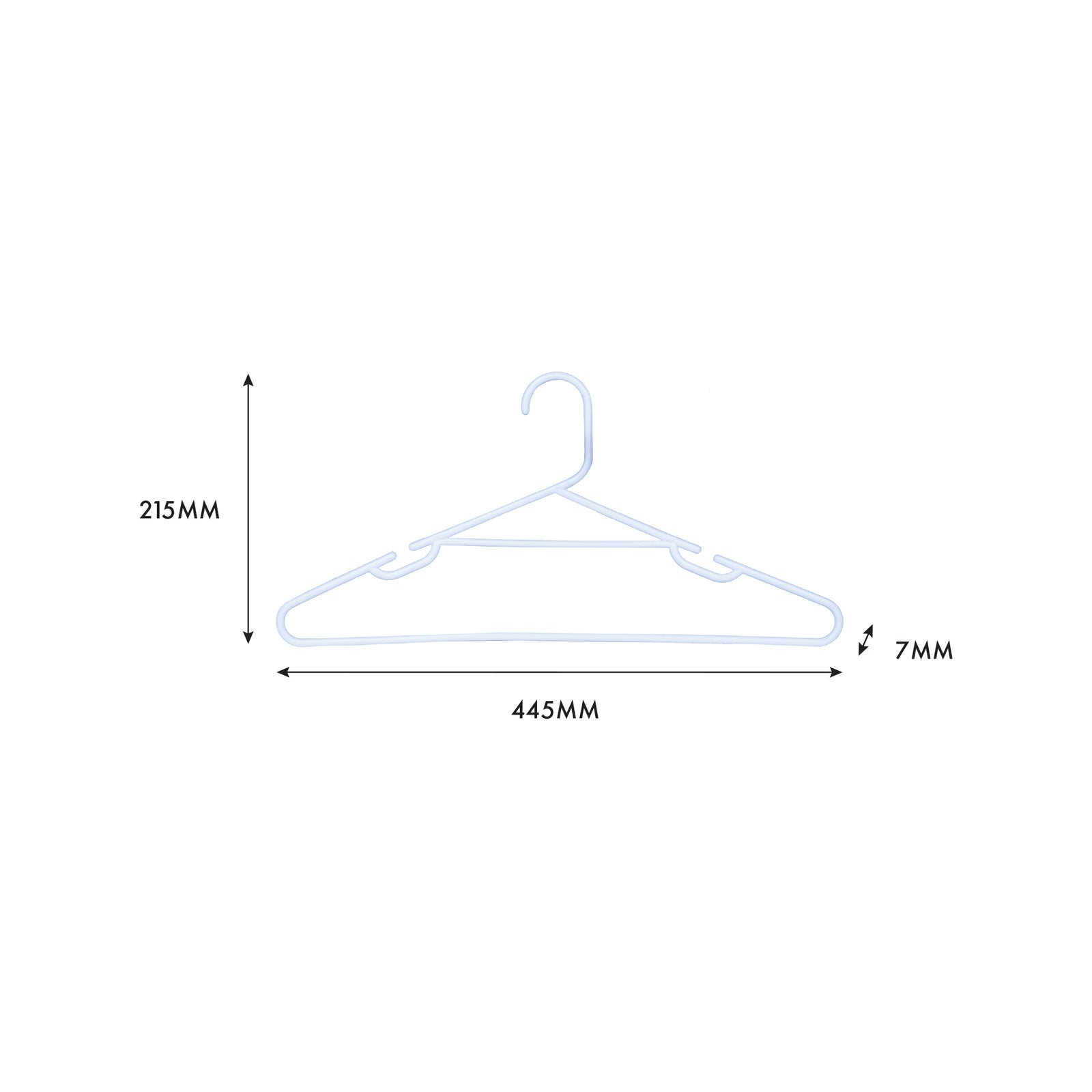 All Set White Plastic Tube Clothes Hangers 10 Pack