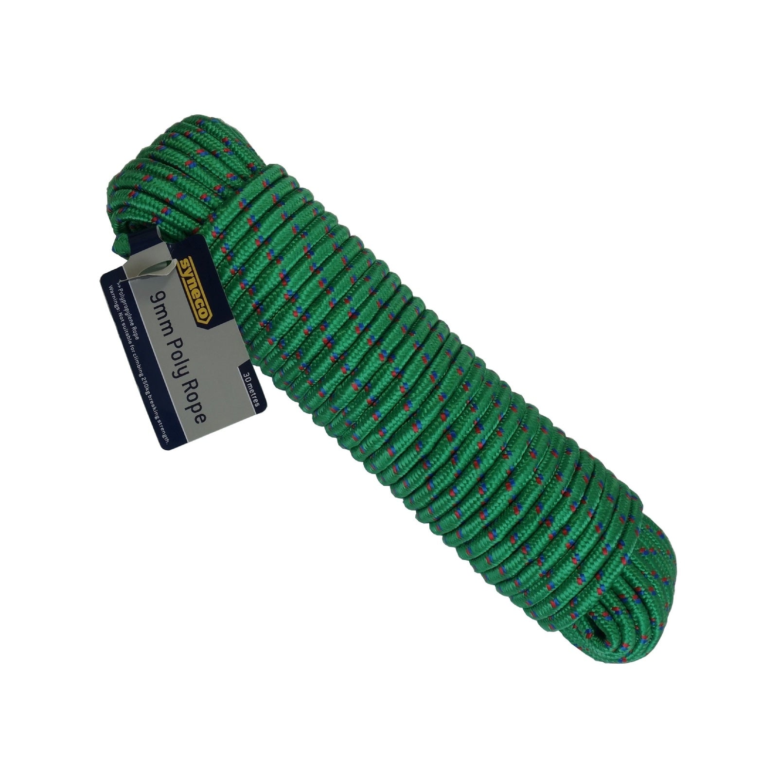 Syneco 9mm x 30m Diamond Braided Polypropylene Rope 300kg