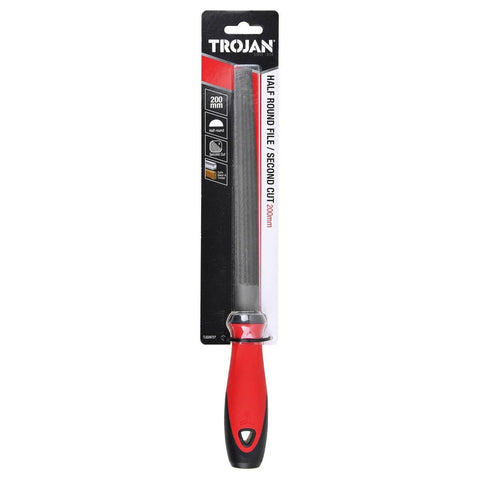 Trojan 200mm Second Cut Half Round File - Versatile Shaping Tool - SuperSaverAU - view 1