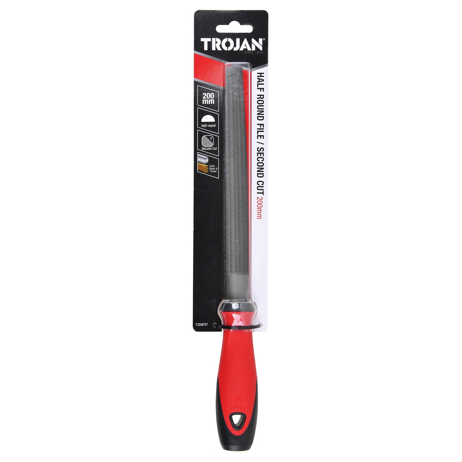 Trojan 200mm Second Cut Half Round File