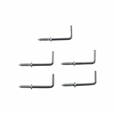 Everhang 50mm Zinc Steel Square Hooks 5 Pack Silver