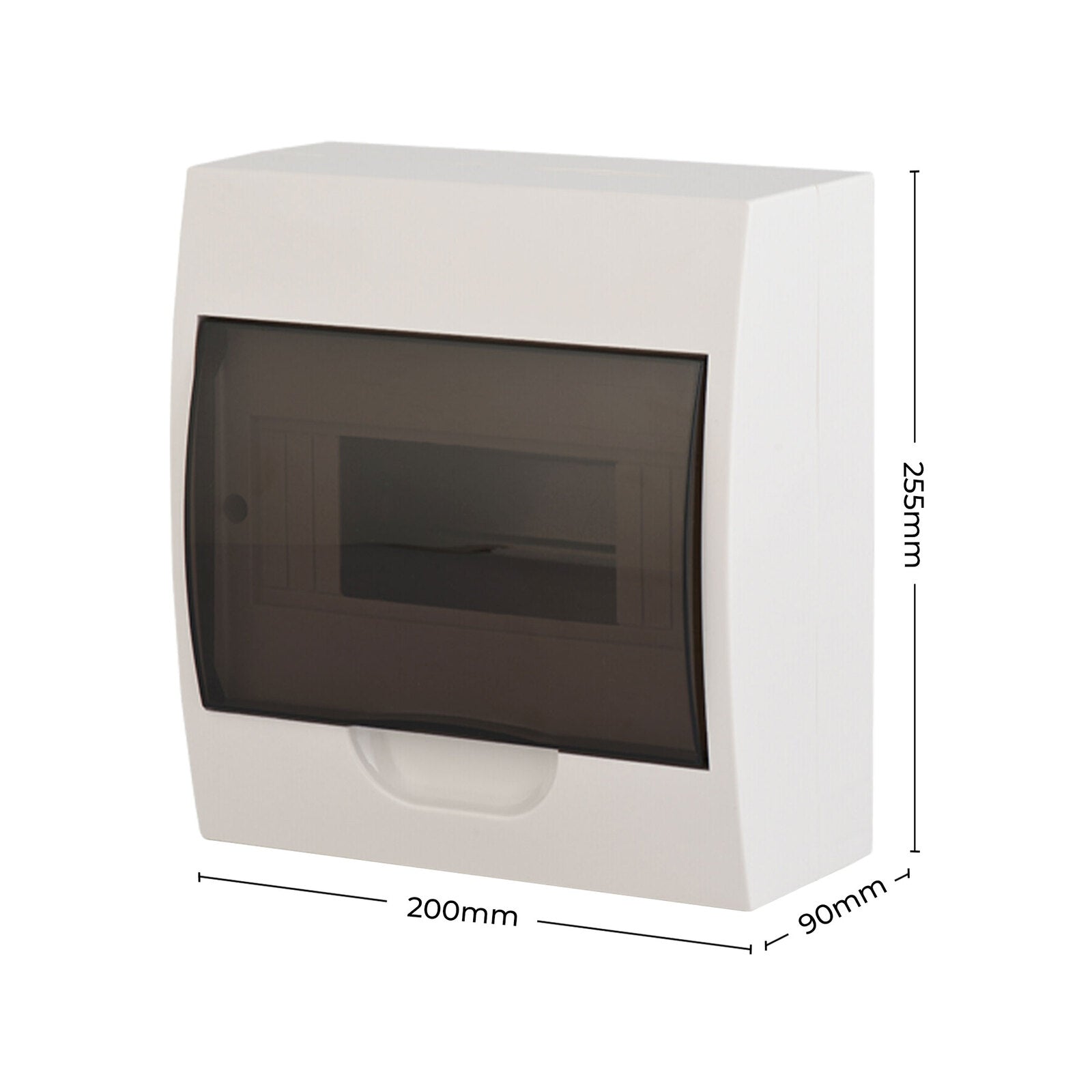 DETA 8 Module Surface Mounted Switchboard White ABS