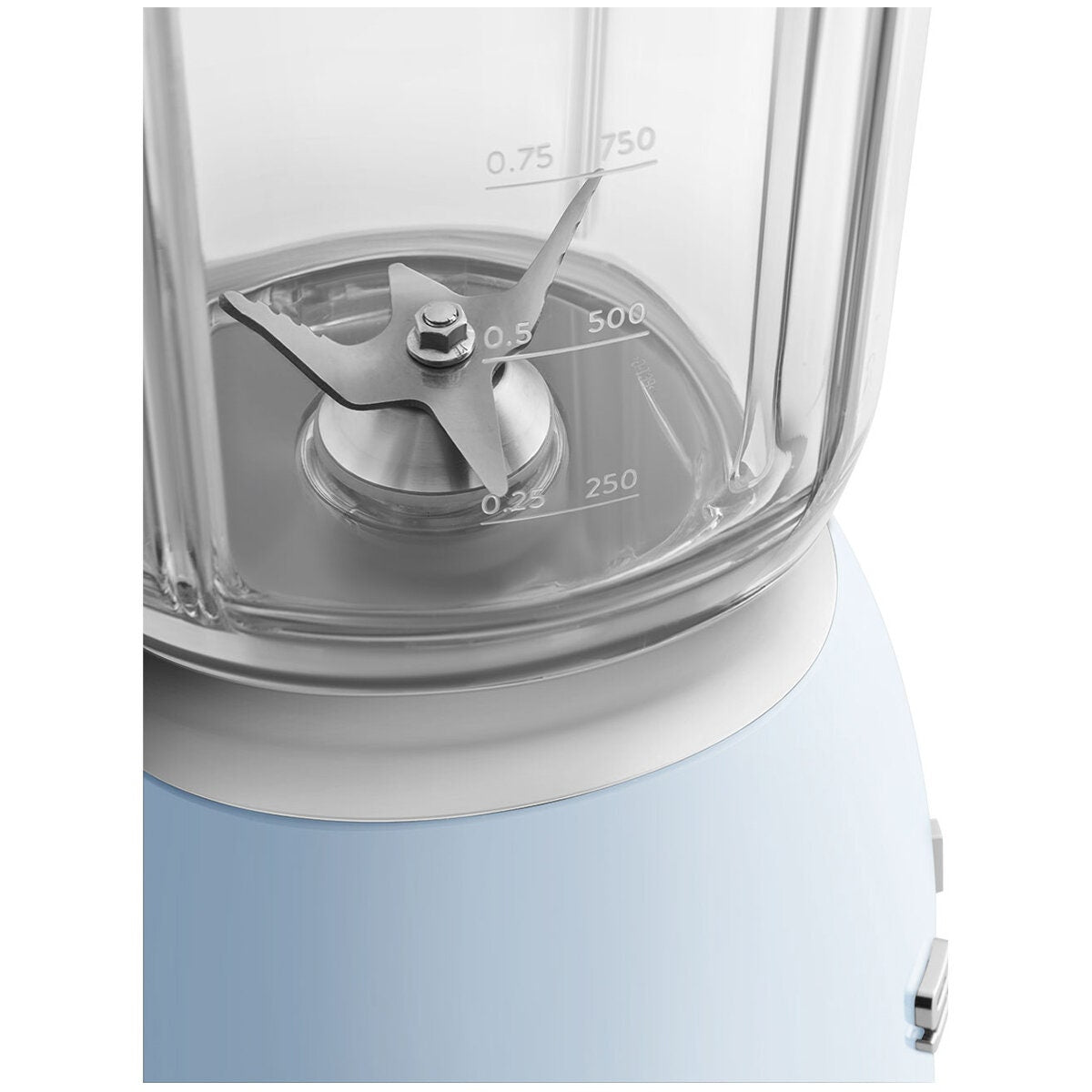 Smeg 50s Style Retro Bench Blender 1.5L - Pastel Blue - 800W Motor, 4 Preset Programs - BLF03PBAU