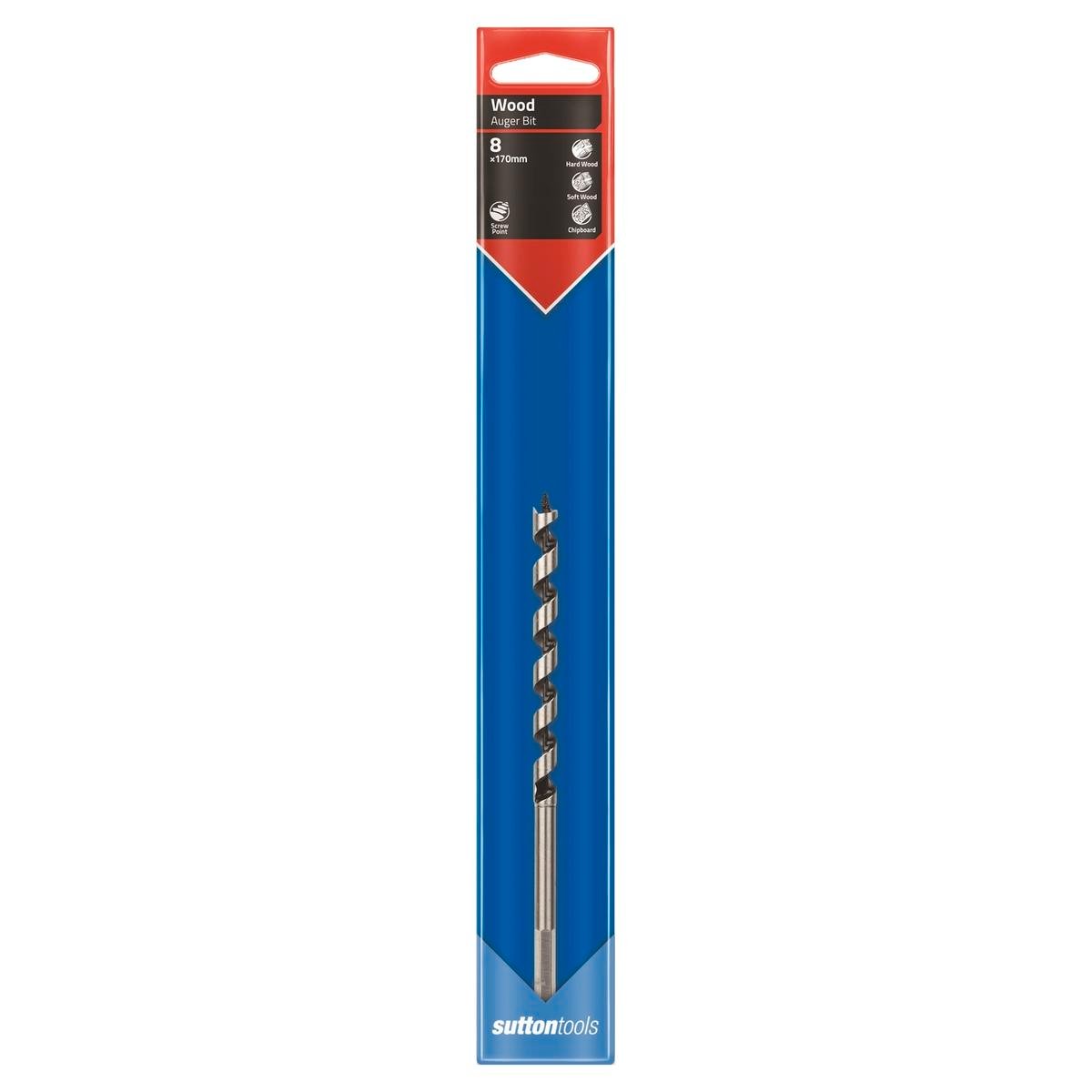 Sutton Tools Short Auger Bit 170 x 8mm Steel Fast Drilling - SuperSaverAU - view 1