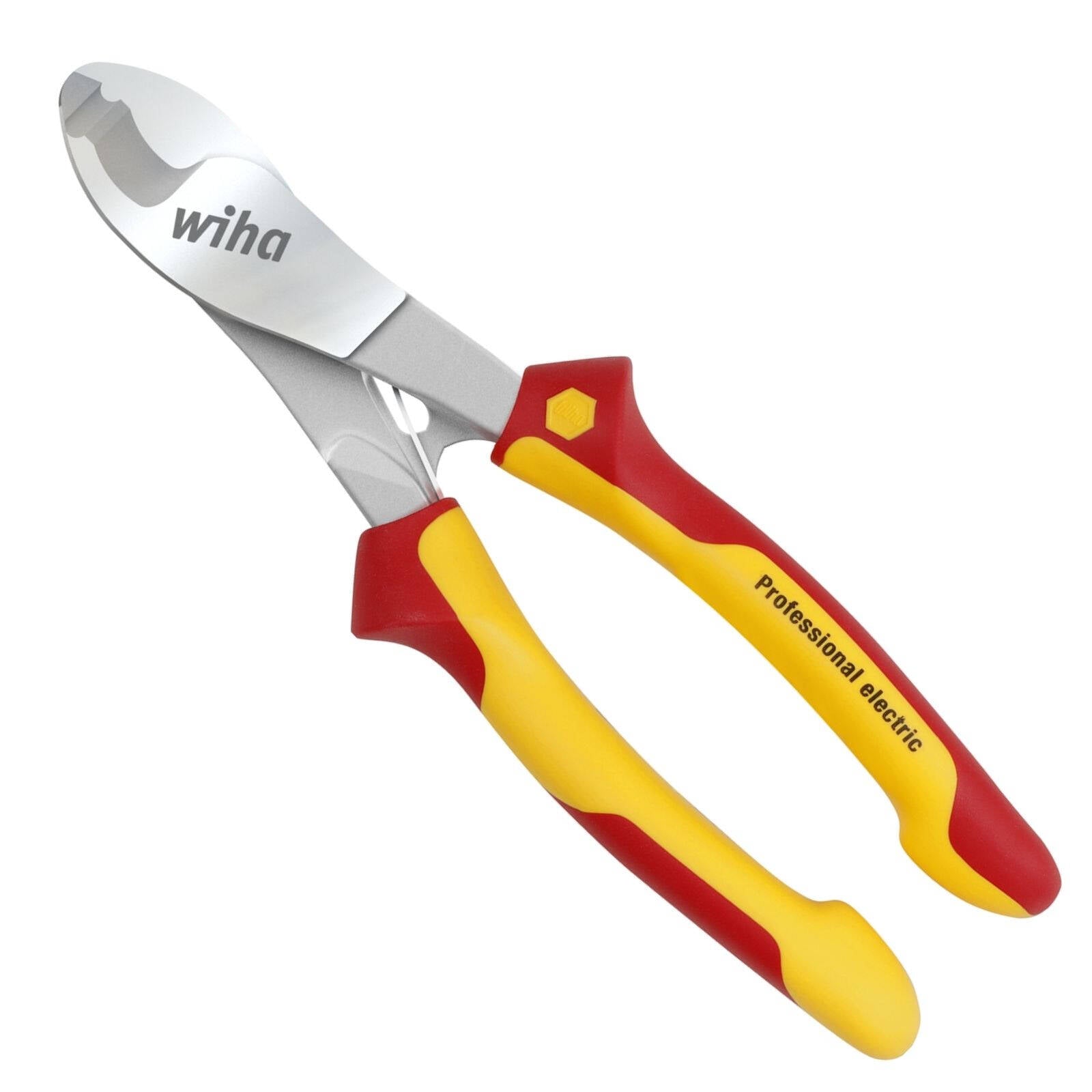 Wiha 1000V 210mm Insulated VDE Cable Cutter - C70 Steel