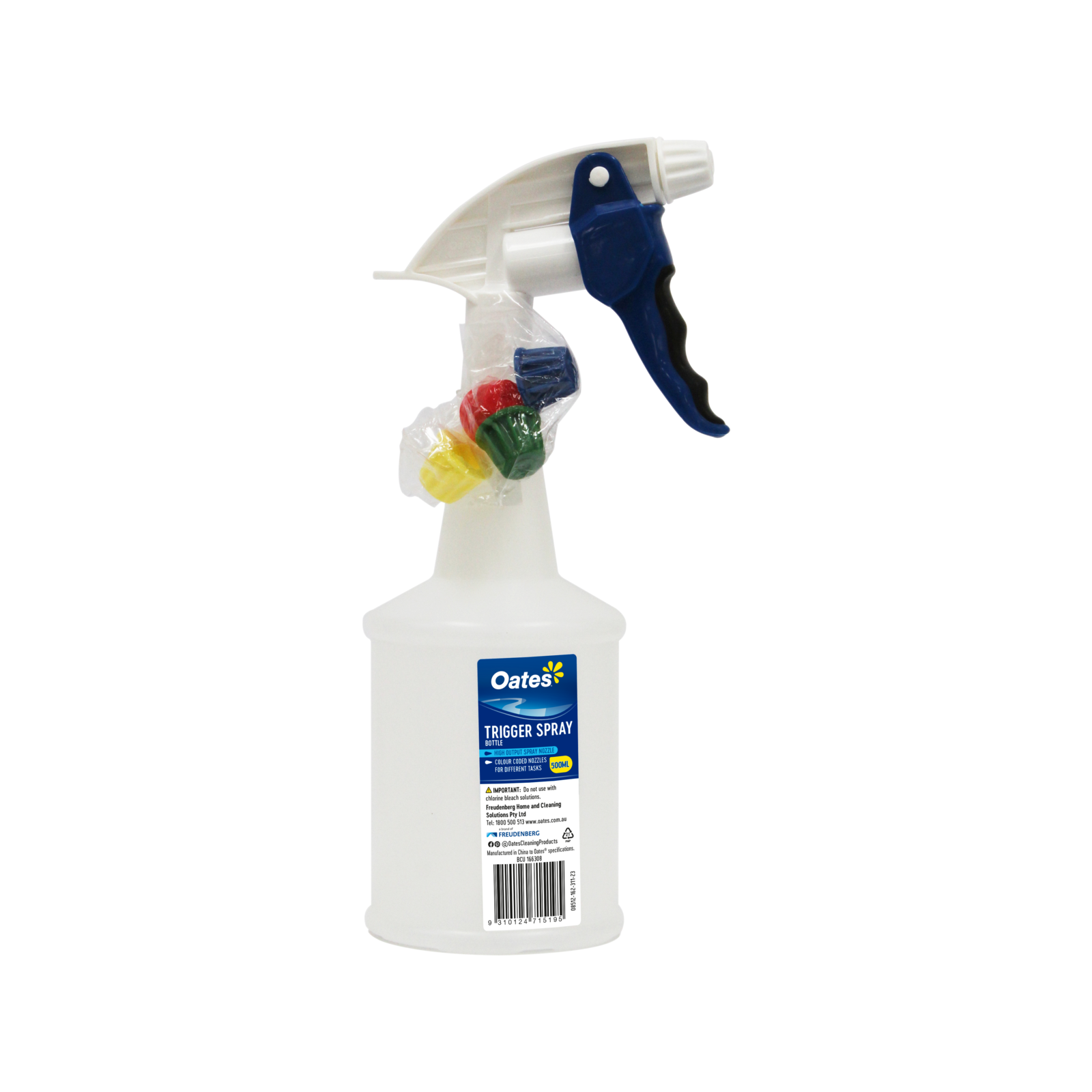 Oates 500ml White Trigger Spray Bottle 0.5L