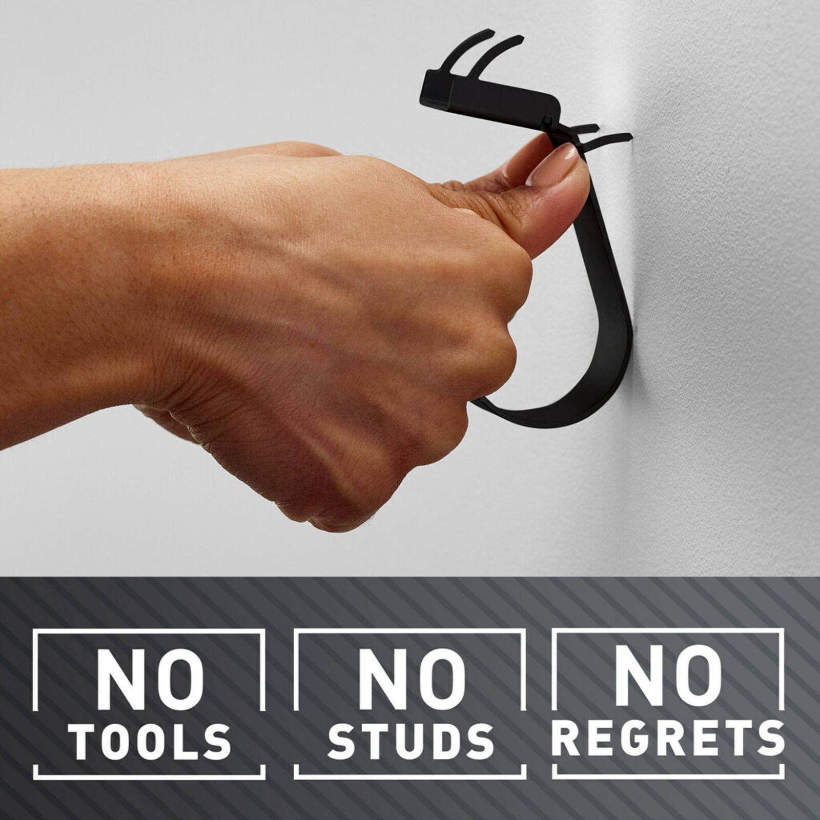 3M CLAW Plasterboard Wall Hook Black 11kg