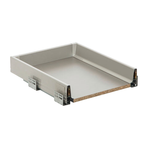 Kaboodle 450mm Metal Sided Soft Close Drawer Grey Steel Full Extension