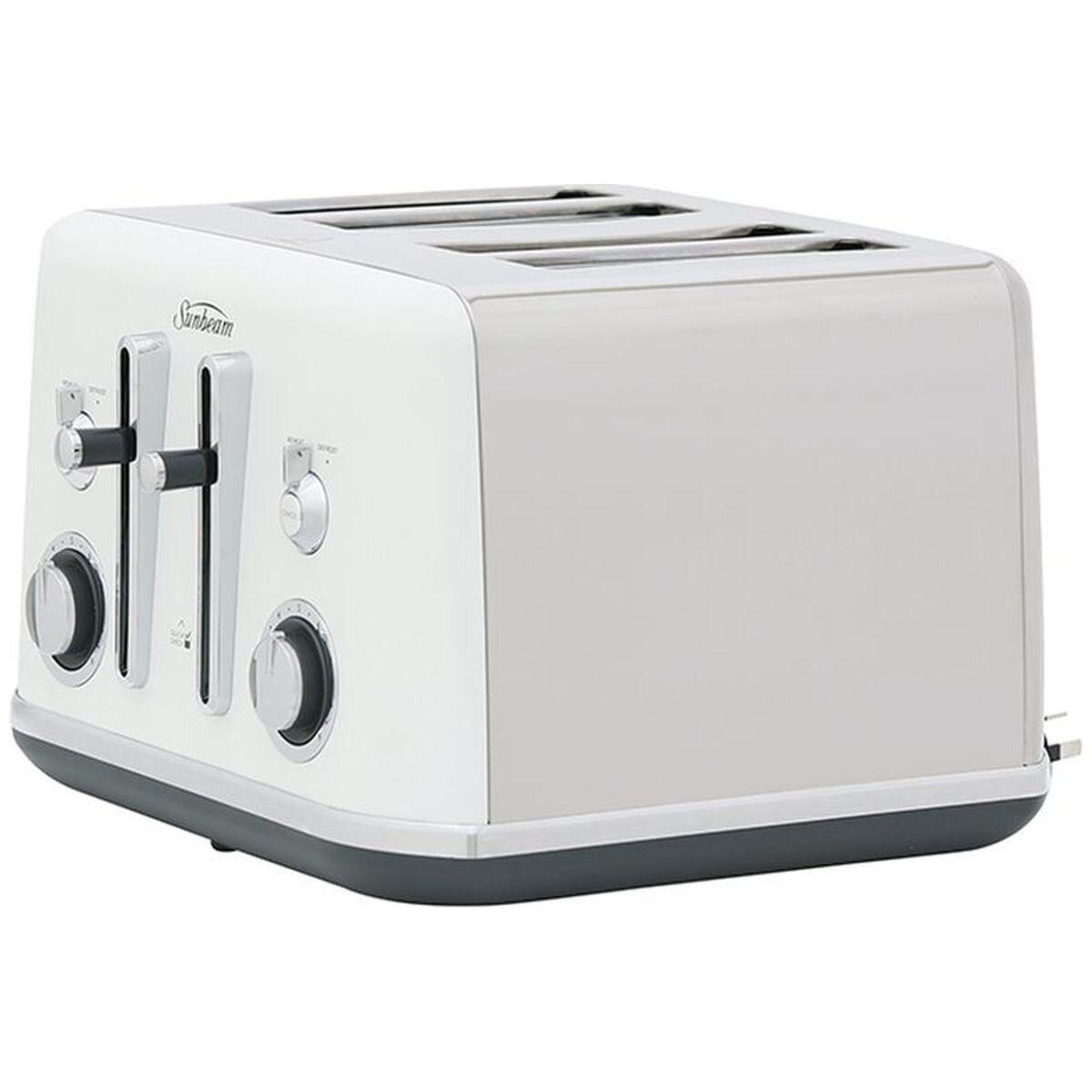 Sunbeam Alinea Select 4 Slice Toaster - White, Nine Browning Settings, Dual Controls - TA2740W