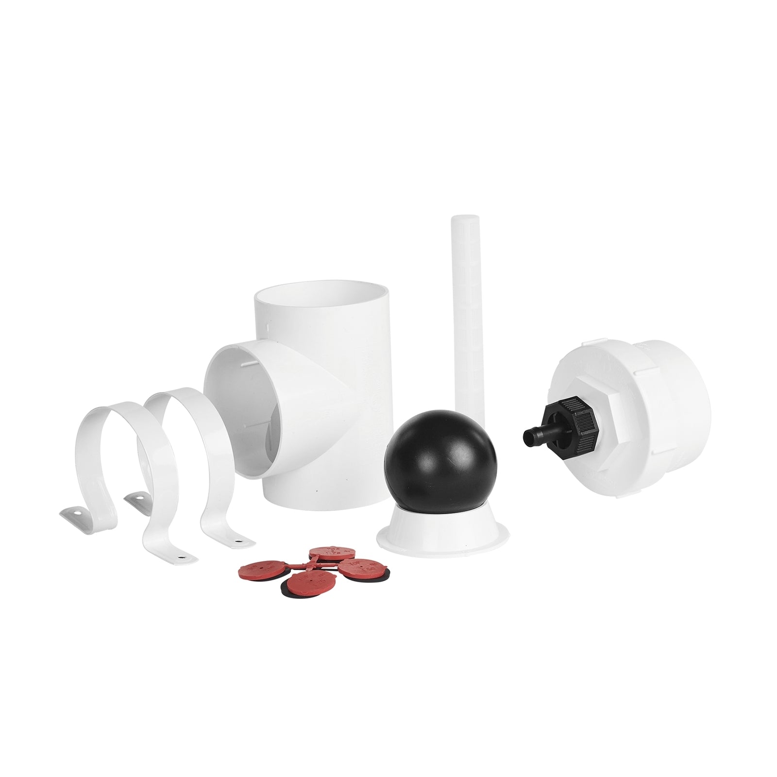 Rain Harvesting 90mm First Flush Downpipe Diverter, White UPVC with Slow Release Valve