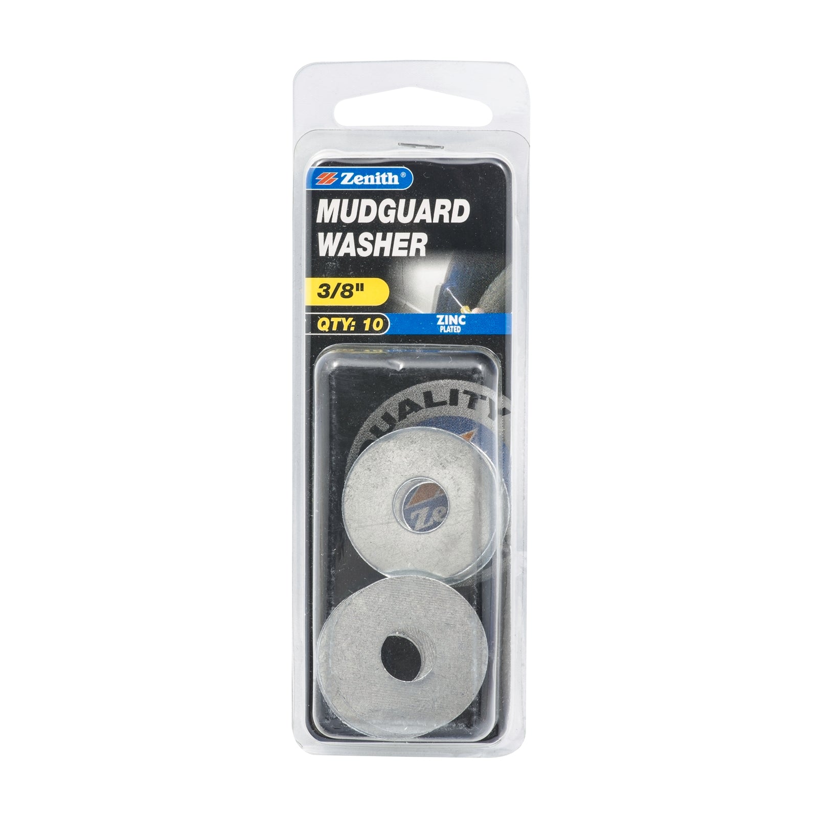 Zenith 3/8" Zinc Plated Steel Mudguard Washers - 10 Pack