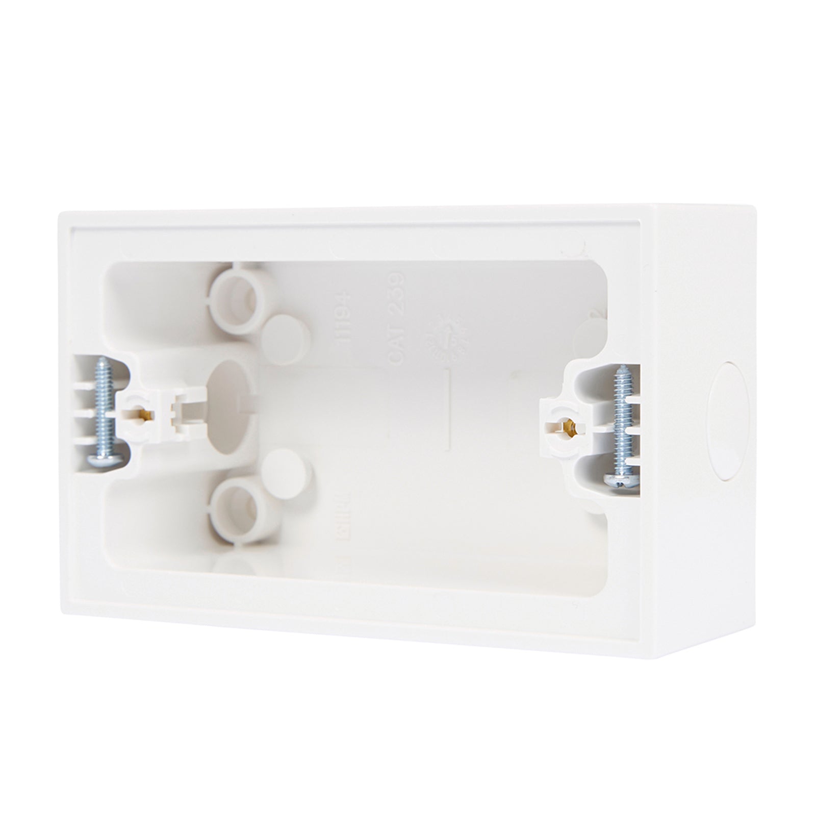 HPM Weatherproof Surface Mounting Block, 41mm Deep, White ABS, for Powerpoints & Switches