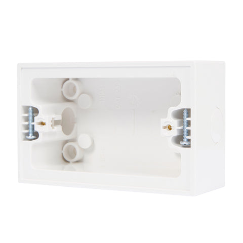 HPM Weatherproof Surface Mounting Block, 41mm Deep, White ABS, for Powerpoints & Switches