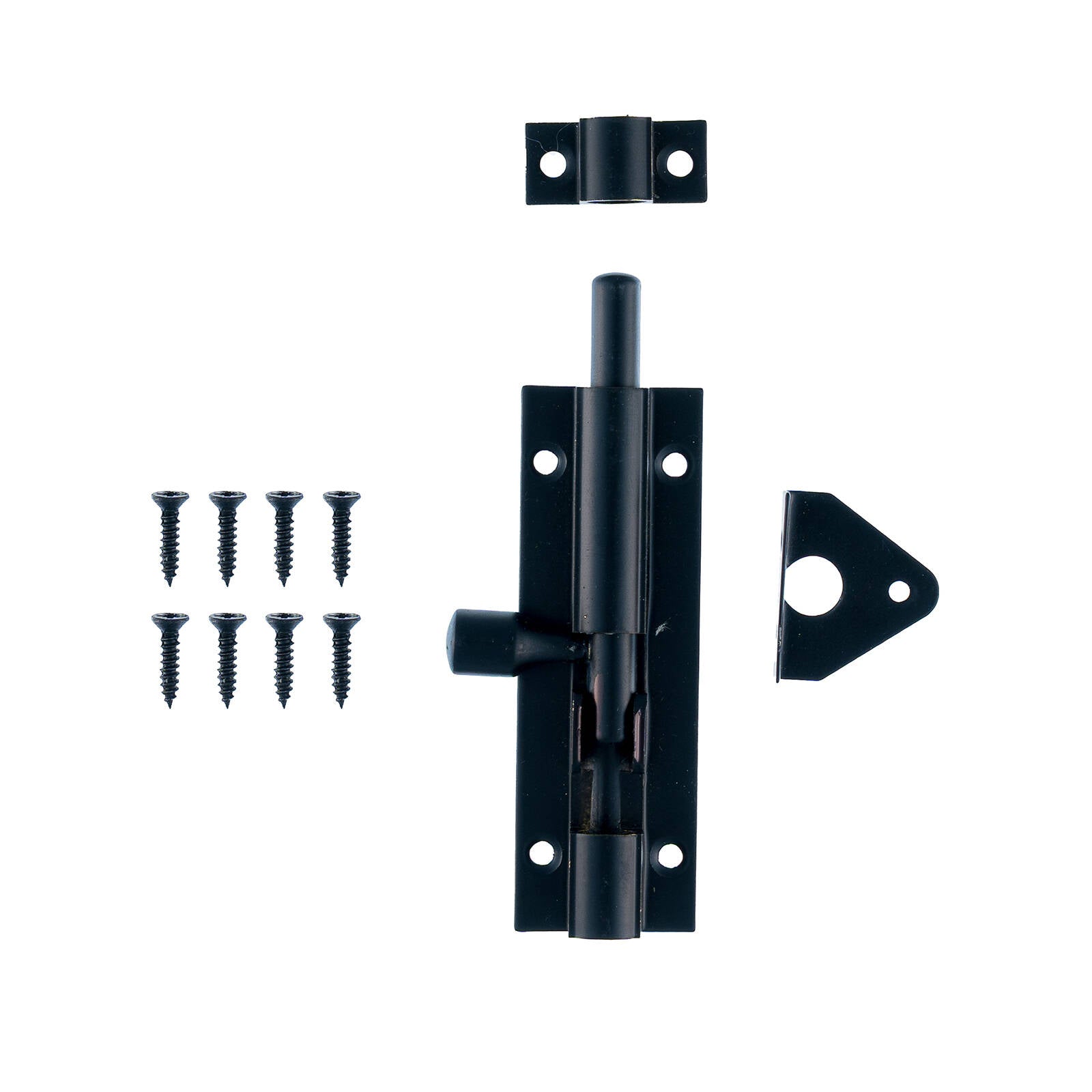 Taskmaster 75mm Matte Black Solid Brass Barrel Bolt for Gates and Doors