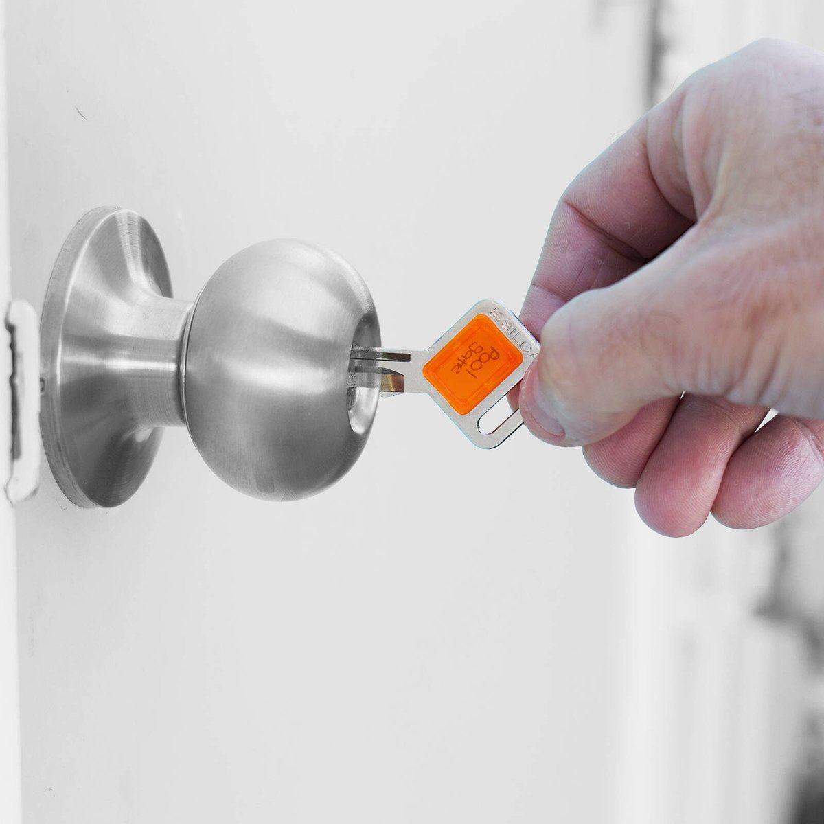 EHI LW4 Orange Specialty Taggy Key, Nickel Plated Brass & Plastic, for Cutting