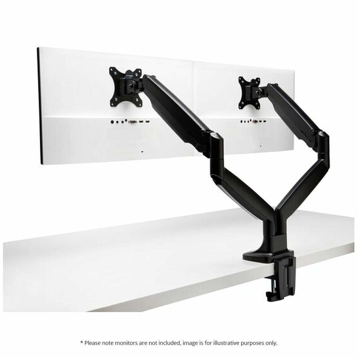 Kensington SmartFit Dual Monitor Arm - One-Touch Adjustable, Gas Spring, Cable Management, Black - 4873822