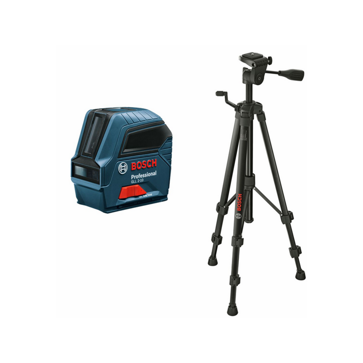 Bosch Professional GLL 2-10 10m Cross Line Laser Level Kit with 1.5m Tripod, Indoor, Case Included 06159940K9
