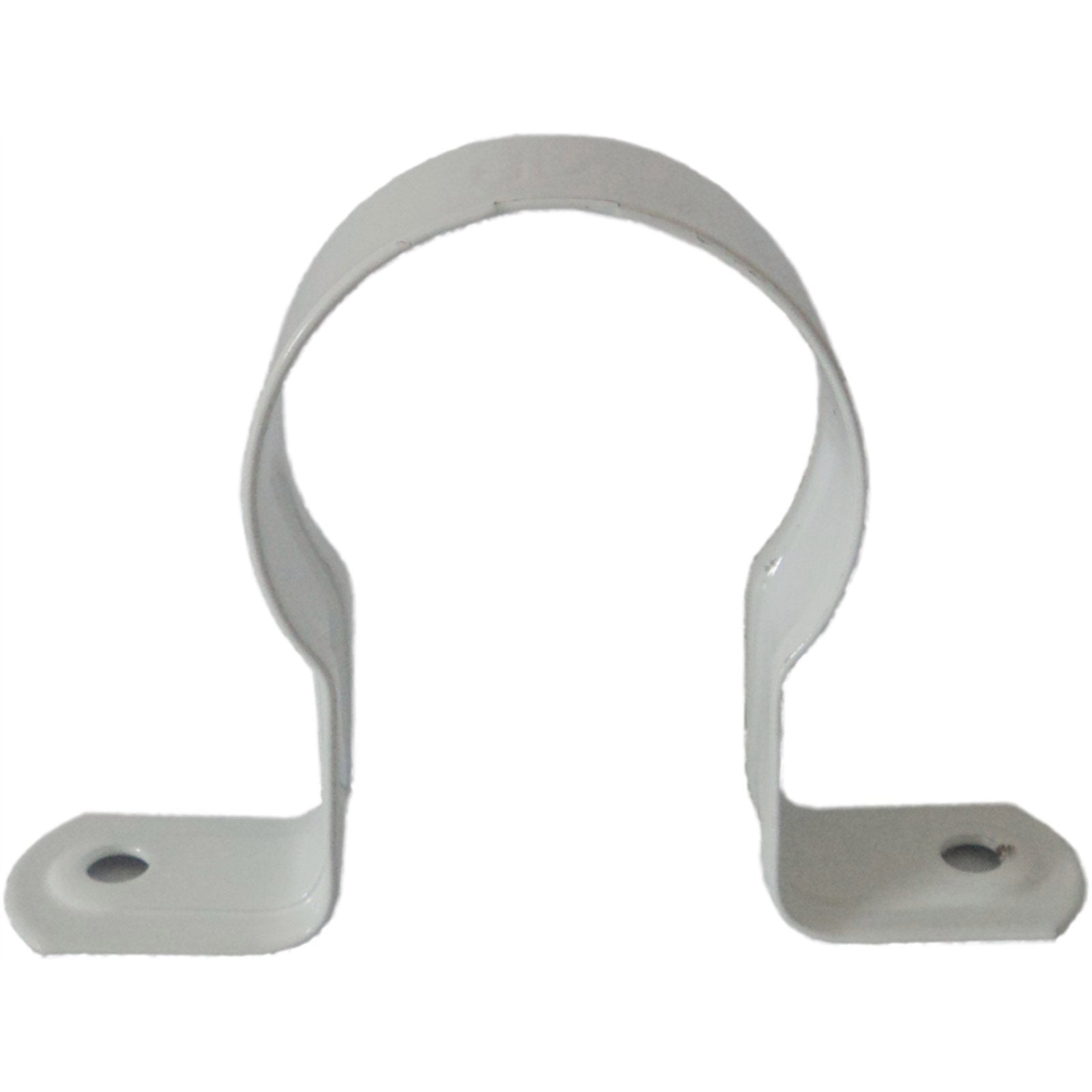 Kinetic 40mm Stand Off Saddle Clips, White Iron - 5 Pack