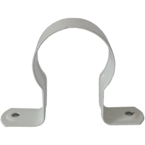 Kinetic 40mm Stand Off Saddle Clips, White Iron - 5 Pack