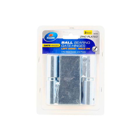 Zenith Left Hand Ball Bearing Gate Hinge 2 Pack Zinc Plated Steel Durable - SuperSaverAU - view 1