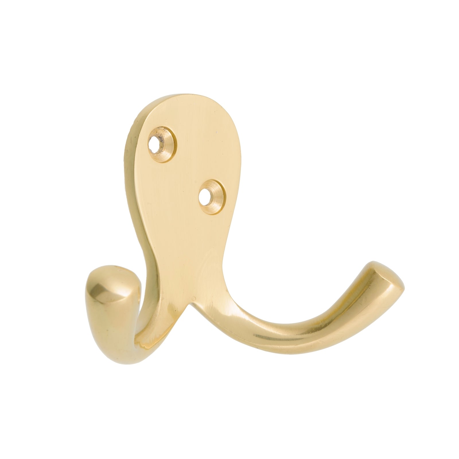 Zenith Solid Brass Double Robe Hook 30mm - Brass Plated