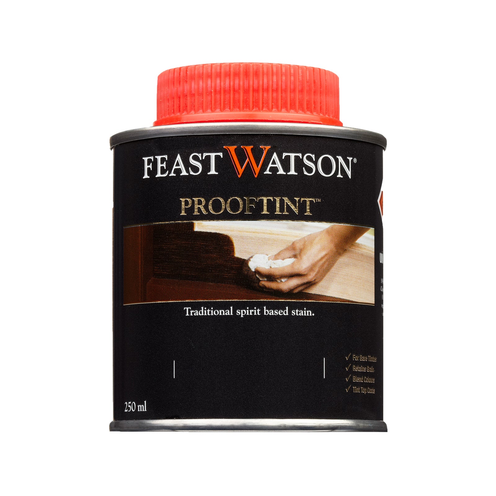 Feast Watson 250ml Jarrah Prooftint Interior Timber Stain - Oil Based, Splatter Resistant