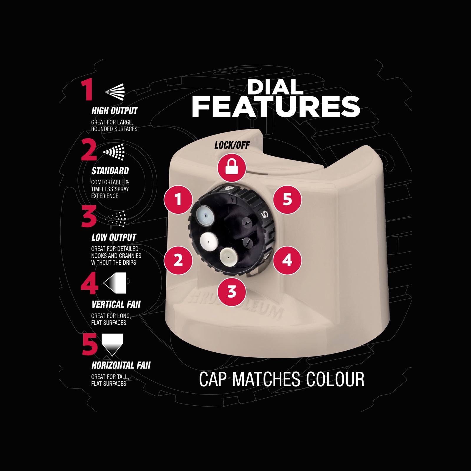 Rust-Oleum Stops Rust Custom 5 In 1 Spray Paint 340g - French Beige Satin Splatter-Resistant