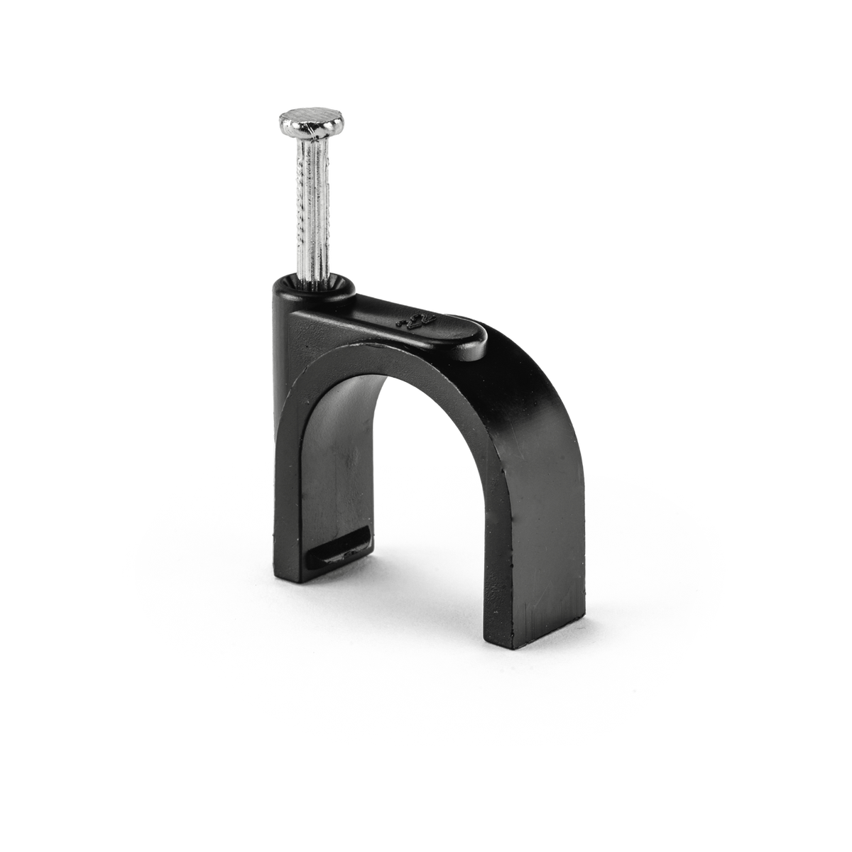 Holman 19mm Saddle Clip With Masonry Nail 10 Pack Black