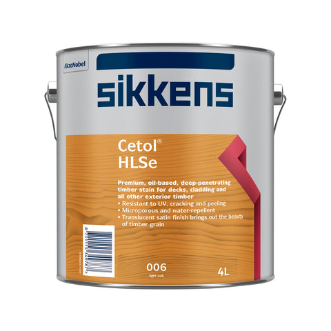 Sikkens Cetol HLSe 4L Light Oak Oil Based Exterior Timber Finish UV Resistant
